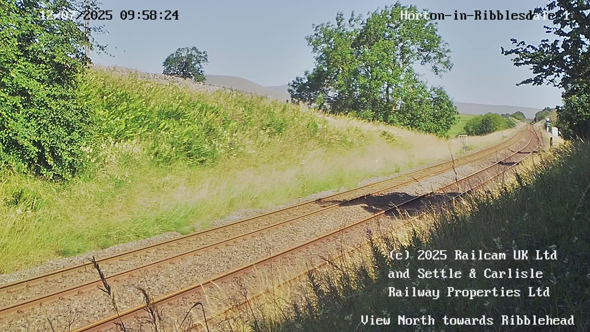Horton-in-Ribblesdale Railway Station North Towards View  Live Cam - North Yorkshire, Yorkshire and the Humber, England, United Kingdom