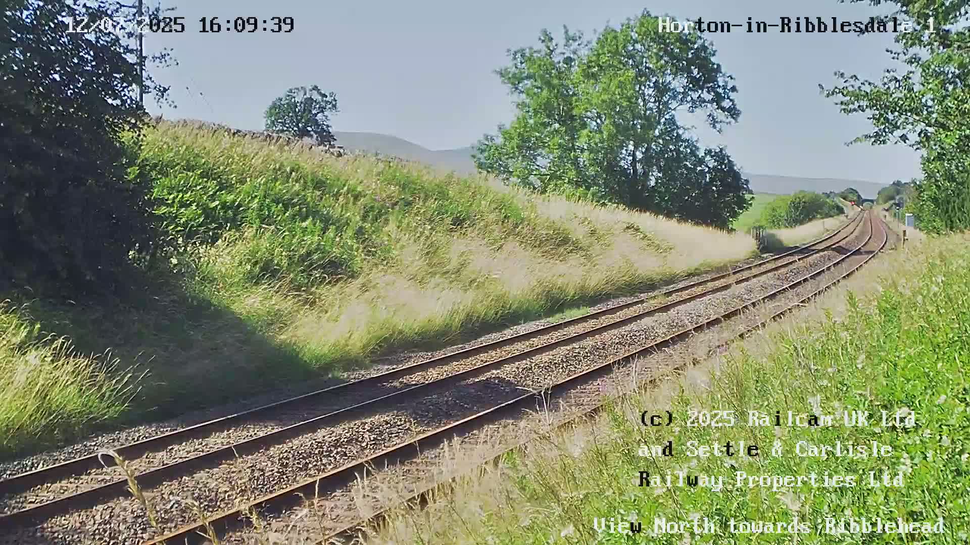 Horton-in-Ribblesdale Railway Station North Towards View  Live Cam - North Yorkshire, Yorkshire and the Humber, England, United Kingdom