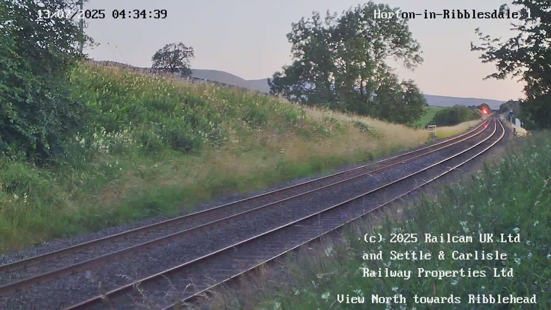 Horton-in-Ribblesdale Railway Station North Towards View  Live Cam - North Yorkshire, Yorkshire and the Humber, England, United Kingdom