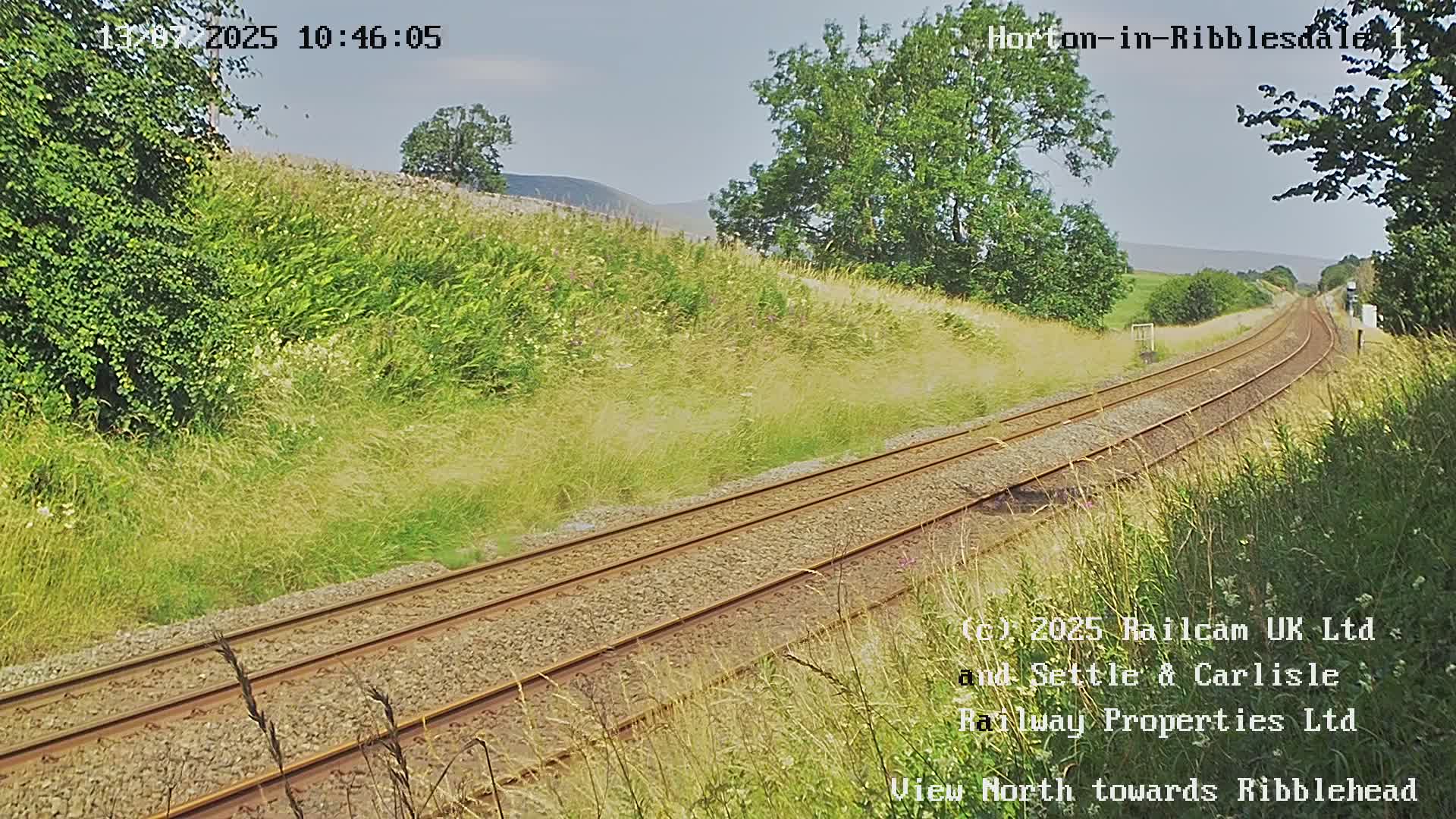 Horton-in-Ribblesdale Railway Station North Towards View  Live Cam - North Yorkshire, Yorkshire and the Humber, England, United Kingdom