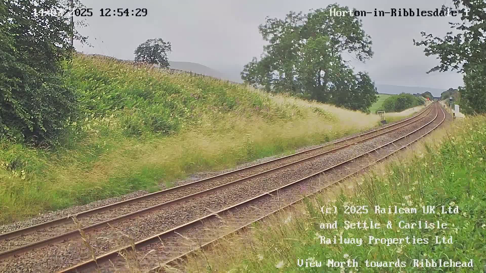 Horton-in-Ribblesdale Railway Station North Towards View  Live Cam - North Yorkshire, Yorkshire and the Humber, England, United Kingdom