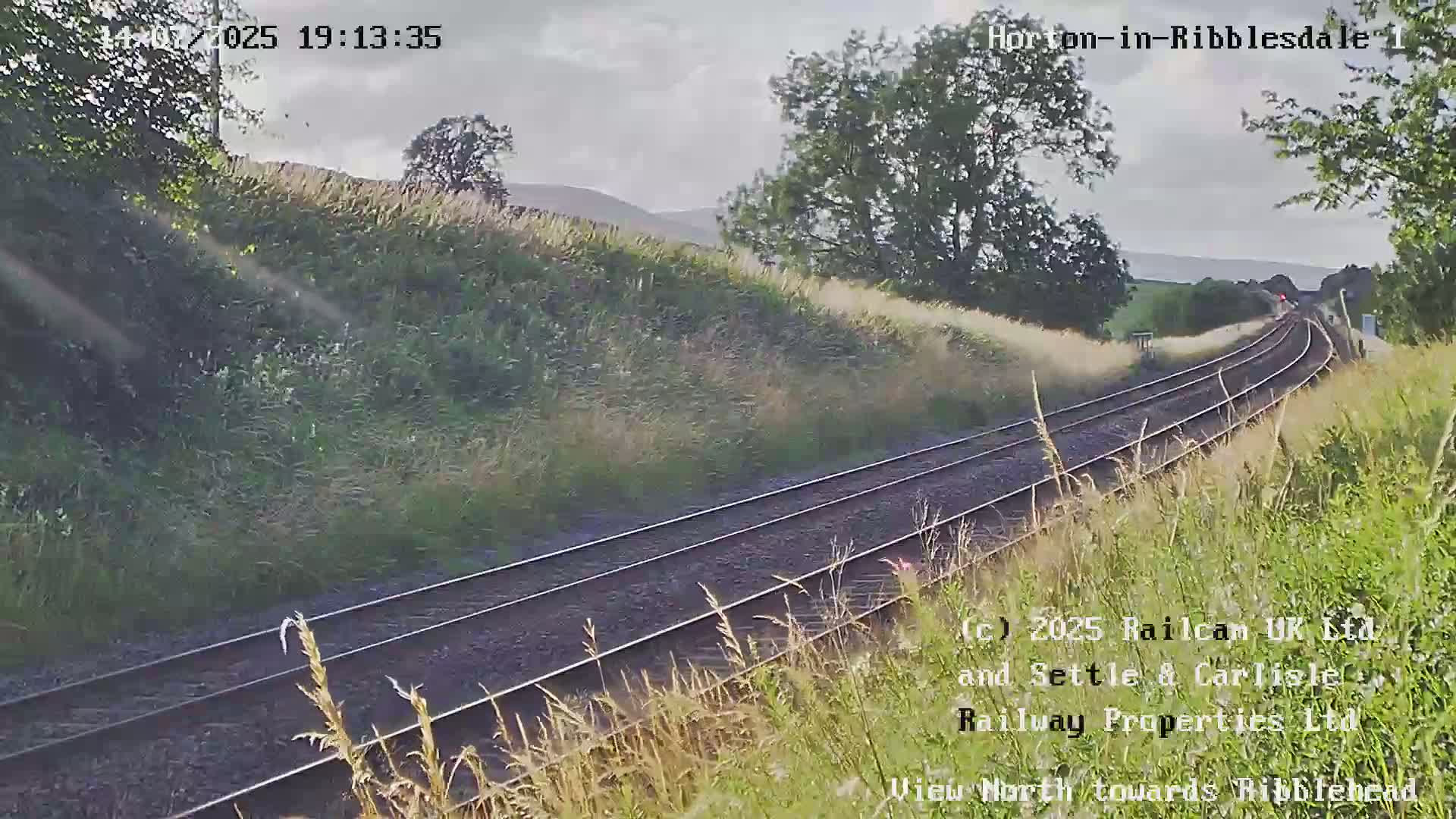 Horton-in-Ribblesdale Railway Station North Towards View  Live Cam - North Yorkshire, Yorkshire and the Humber, England, United Kingdom