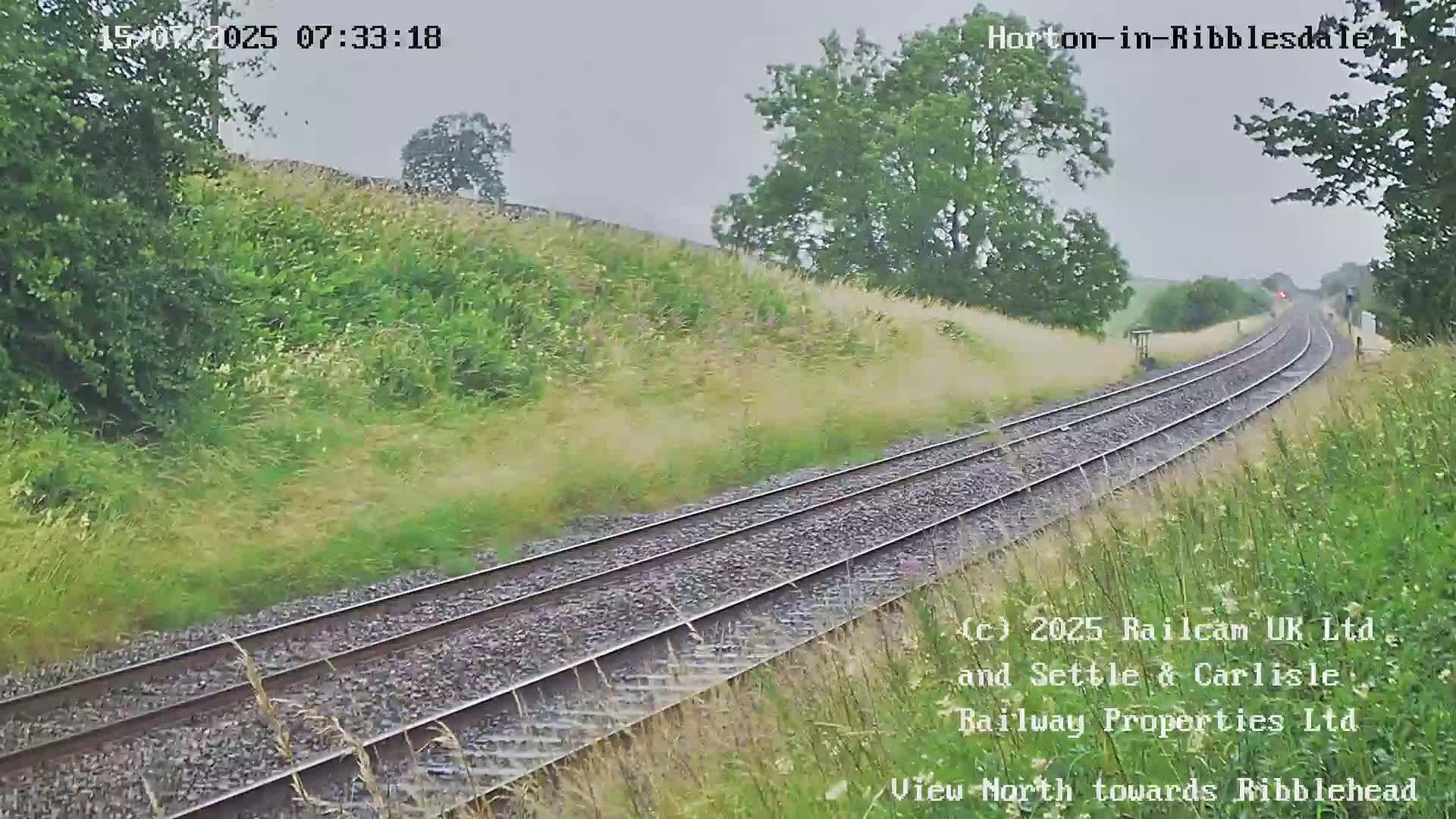 Horton-in-Ribblesdale Railway Station North Towards View  Live Cam - North Yorkshire, Yorkshire and the Humber, England, United Kingdom