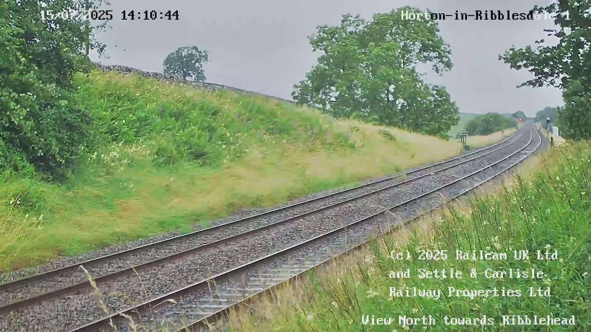 Horton-in-Ribblesdale Railway Station North Towards View  Live Cam - North Yorkshire, Yorkshire and the Humber, England, United Kingdom