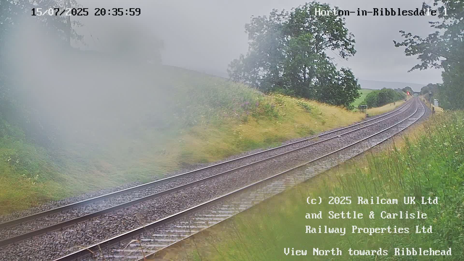 Horton-in-Ribblesdale Railway Station North Towards View  Live Cam - North Yorkshire, Yorkshire and the Humber, England, United Kingdom