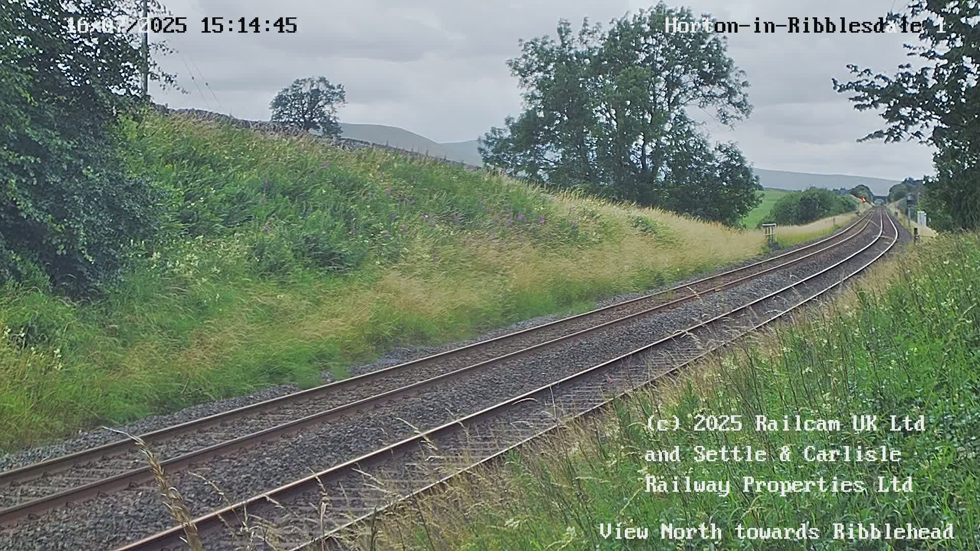 Horton-in-Ribblesdale Railway Station North Towards View  Live Cam - North Yorkshire, Yorkshire and the Humber, England, United Kingdom