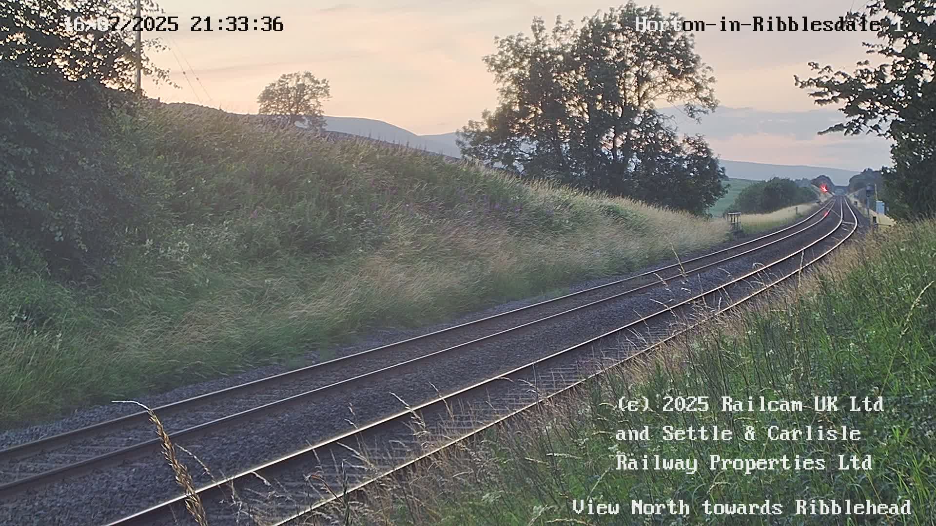 Horton-in-Ribblesdale Railway Station North Towards View  Live Cam - North Yorkshire, Yorkshire and the Humber, England, United Kingdom