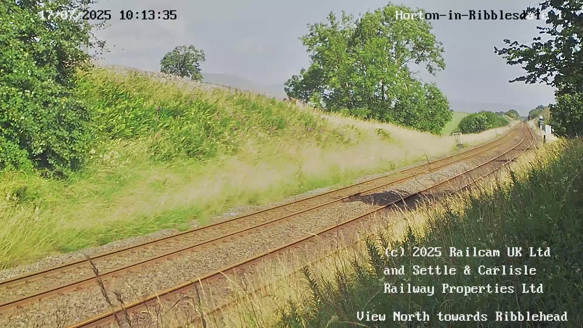 Horton-in-Ribblesdale Railway Station North Towards View  Live Cam - North Yorkshire, Yorkshire and the Humber, England, United Kingdom