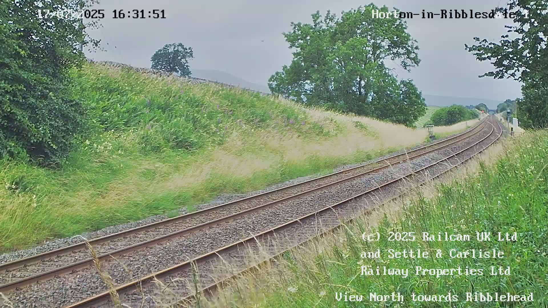 Horton-in-Ribblesdale Railway Station North Towards View  Live Cam - North Yorkshire, Yorkshire and the Humber, England, United Kingdom