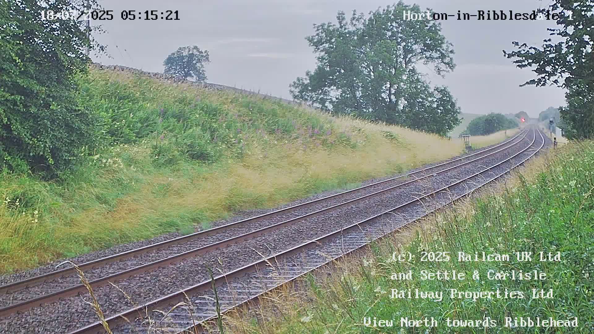 Horton-in-Ribblesdale Railway Station North Towards View  Live Cam - North Yorkshire, Yorkshire and the Humber, England, United Kingdom
