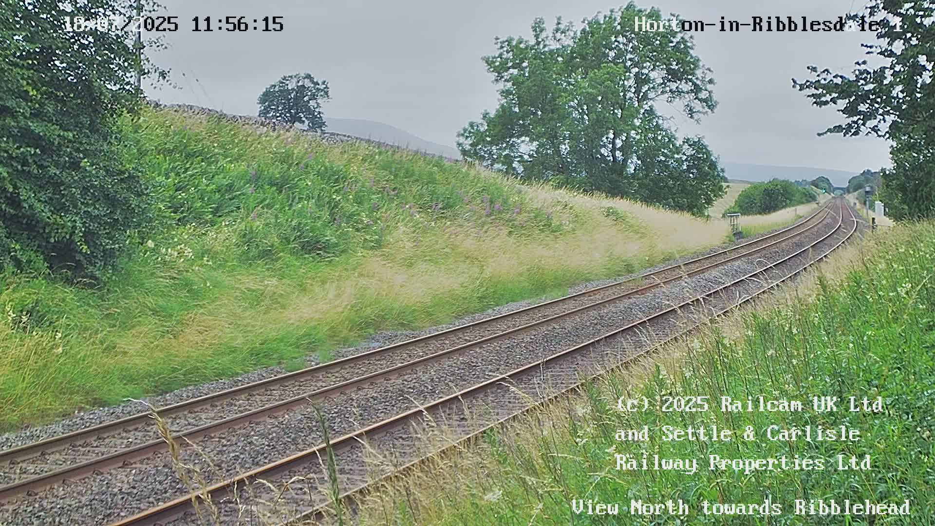 Horton-in-Ribblesdale Railway Station North Towards View  Live Cam - North Yorkshire, Yorkshire and the Humber, England, United Kingdom