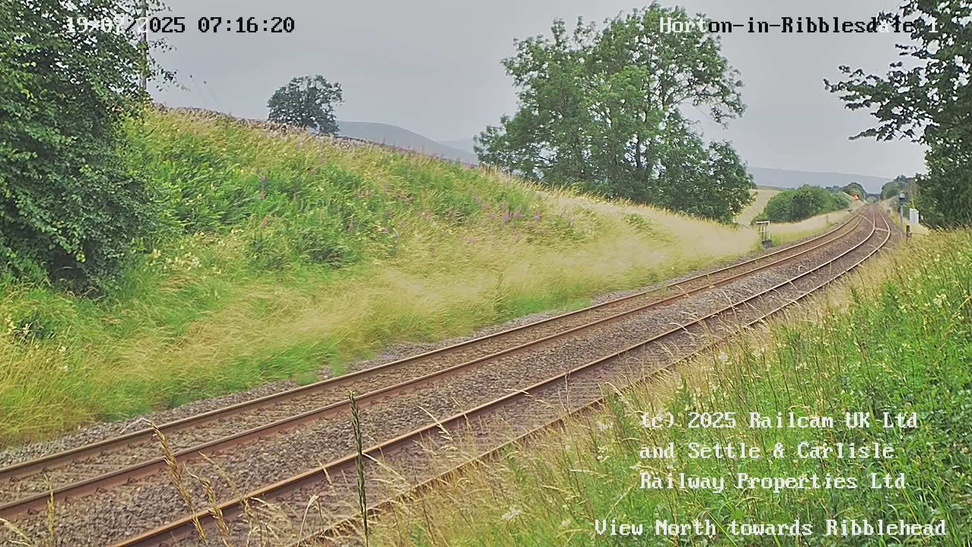 Horton-in-Ribblesdale Railway Station North Towards View  Live Cam - North Yorkshire, Yorkshire and the Humber, England, United Kingdom