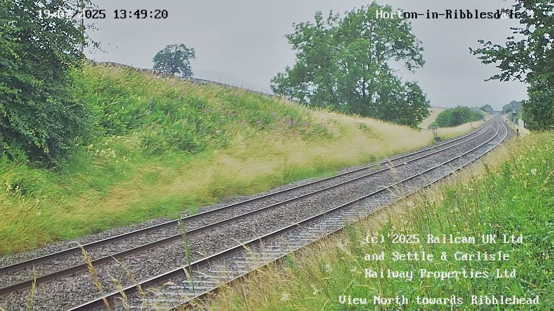 Horton-in-Ribblesdale Railway Station North Towards View  Live Cam - North Yorkshire, Yorkshire and the Humber, England, United Kingdom