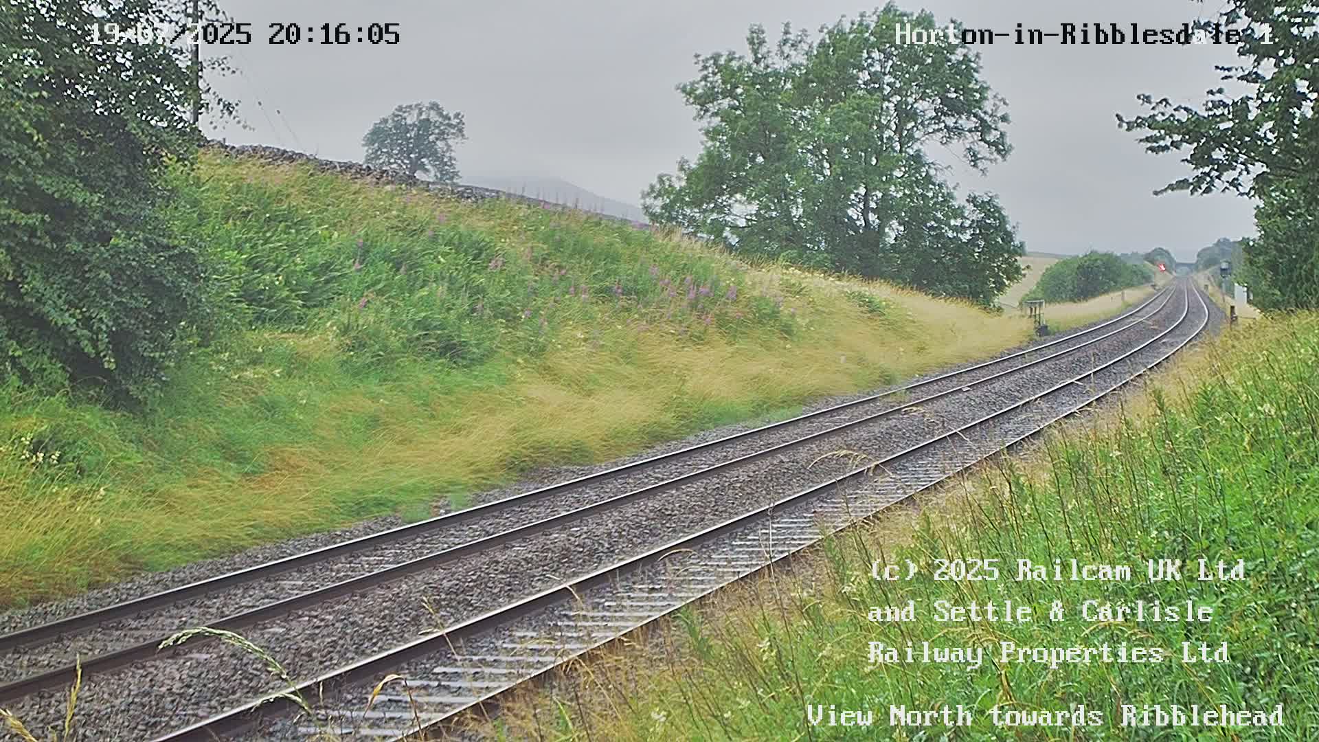 Horton-in-Ribblesdale Railway Station North Towards View  Live Cam - North Yorkshire, Yorkshire and the Humber, England, United Kingdom