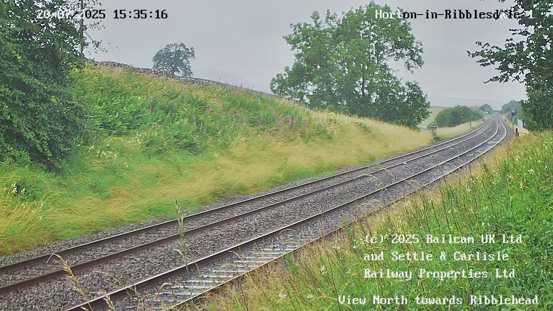 Horton-in-Ribblesdale Railway Station North Towards View  Live Cam - North Yorkshire, Yorkshire and the Humber, England, United Kingdom