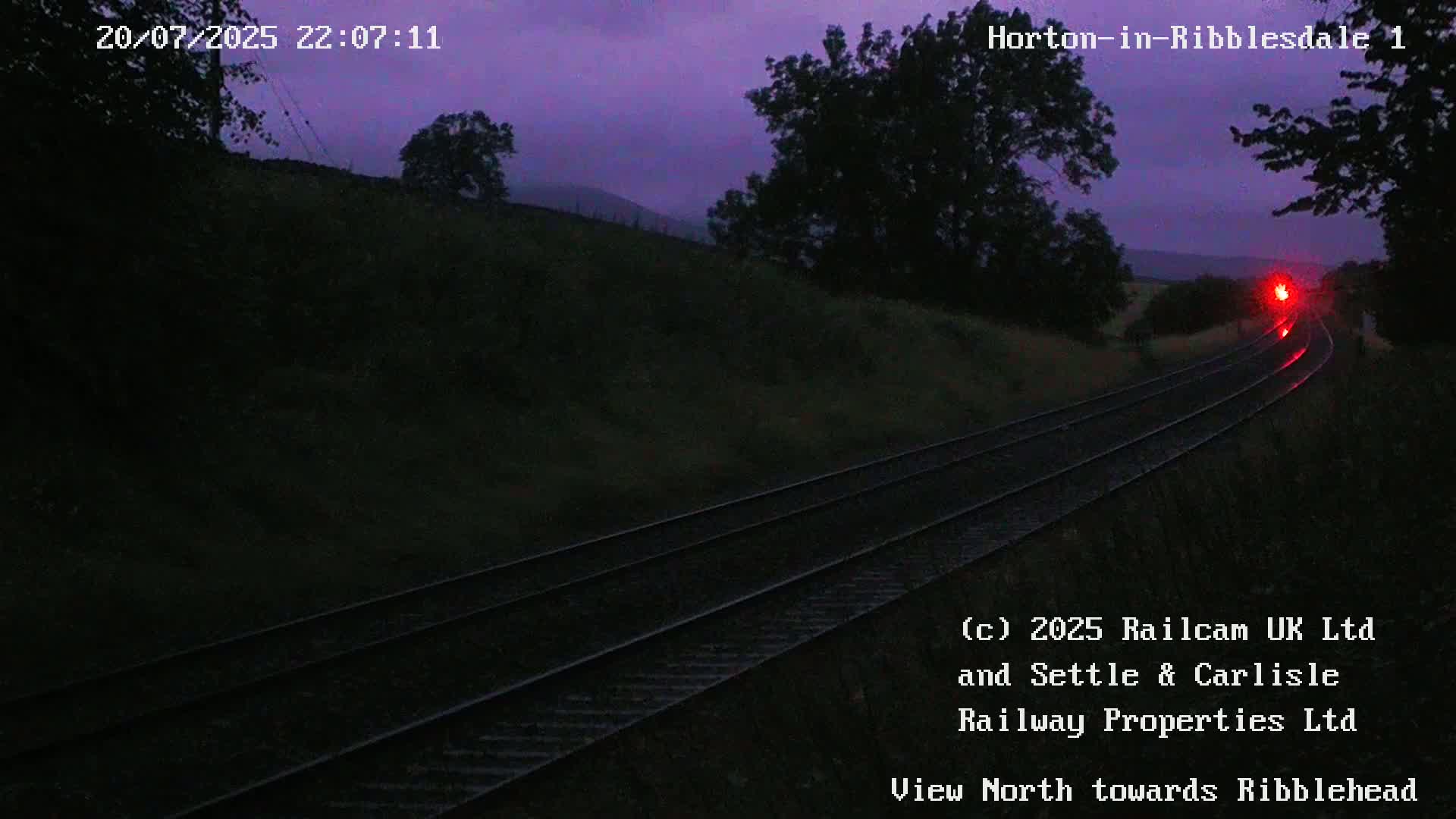 Horton-in-Ribblesdale Railway Station North Towards View  Live Cam - North Yorkshire, Yorkshire and the Humber, England, United Kingdom