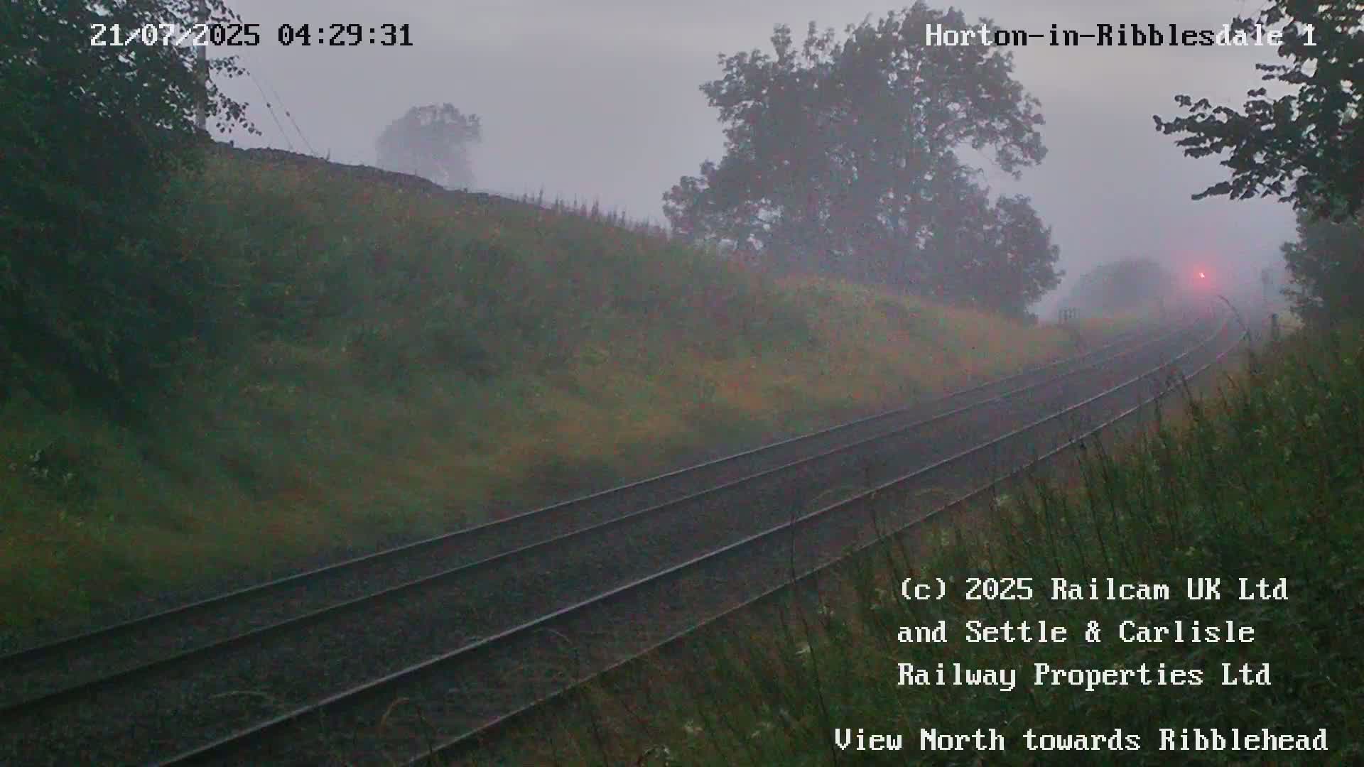 Horton-in-Ribblesdale Railway Station North Towards View  Live Cam - North Yorkshire, Yorkshire and the Humber, England, United Kingdom
