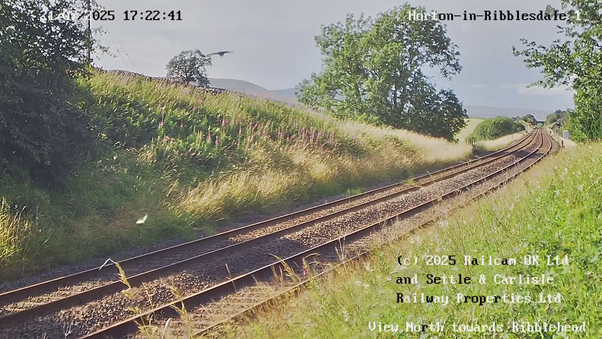 Horton-in-Ribblesdale Railway Station North Towards View  Live Cam - North Yorkshire, Yorkshire and the Humber, England, United Kingdom