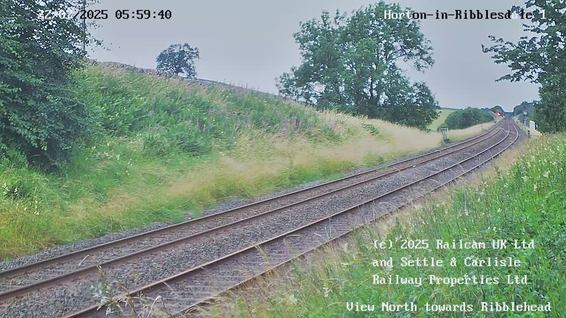 Horton-in-Ribblesdale Railway Station North Towards View  Live Cam - North Yorkshire, Yorkshire and the Humber, England, United Kingdom