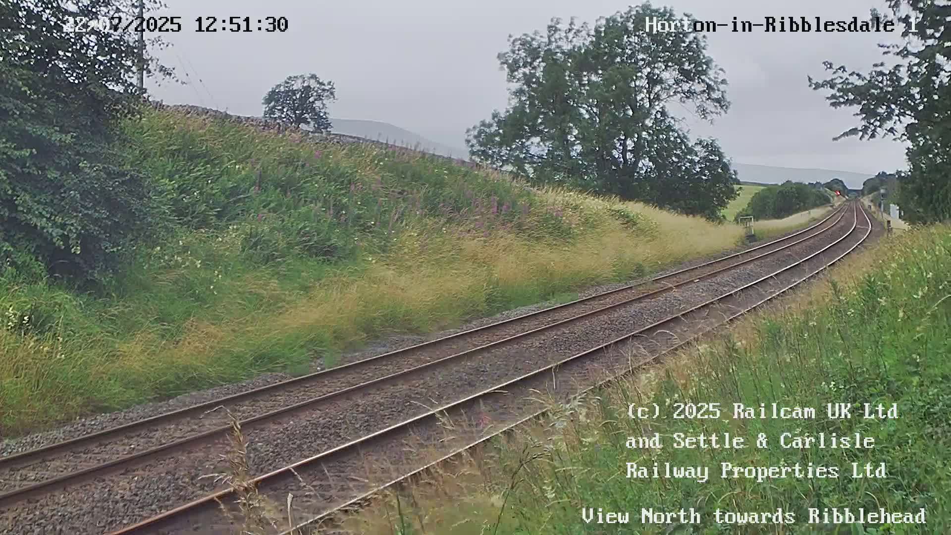 Horton-in-Ribblesdale Railway Station North Towards View  Live Cam - North Yorkshire, Yorkshire and the Humber, England, United Kingdom