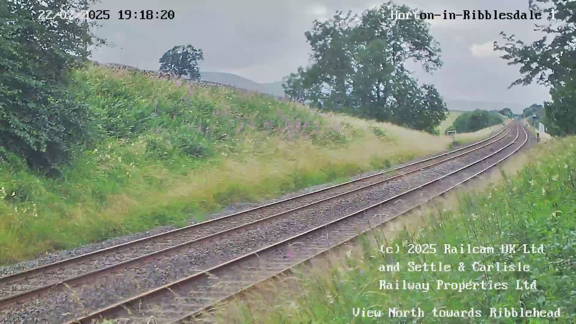 Horton-in-Ribblesdale Railway Station North Towards View  Live Cam - North Yorkshire, Yorkshire and the Humber, England, United Kingdom