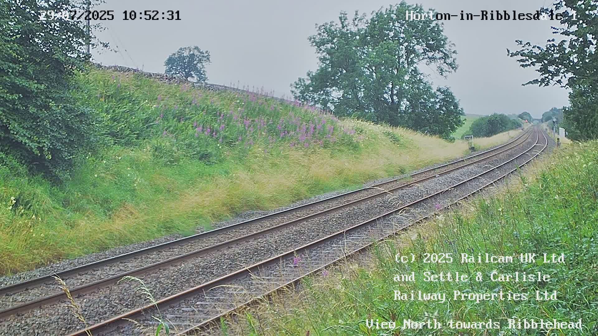 Horton-in-Ribblesdale Railway Station North Towards View  Live Cam - North Yorkshire, Yorkshire and the Humber, England, United Kingdom