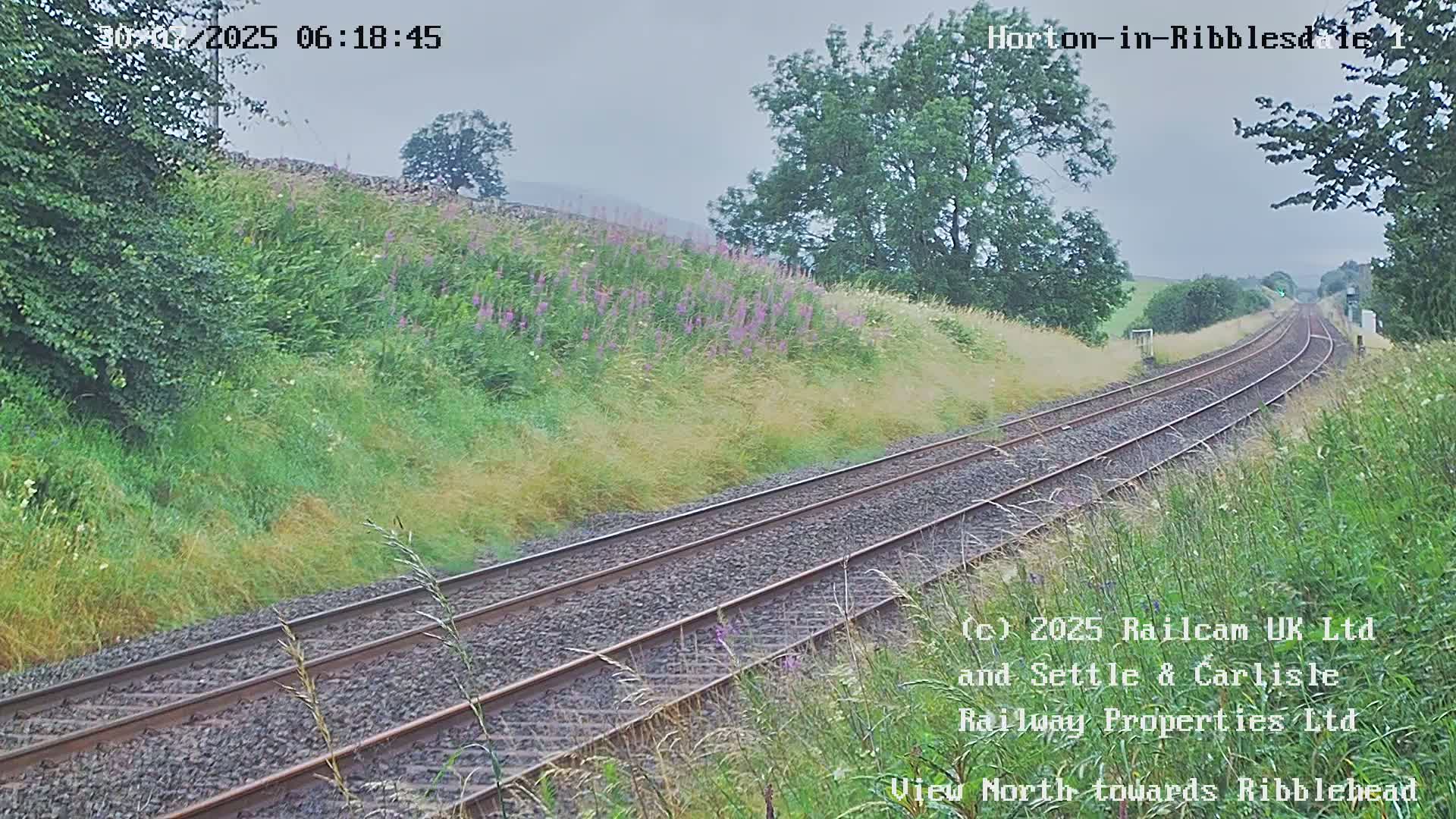 Horton-in-Ribblesdale Railway Station North Towards View  Live Cam - North Yorkshire, Yorkshire and the Humber, England, United Kingdom