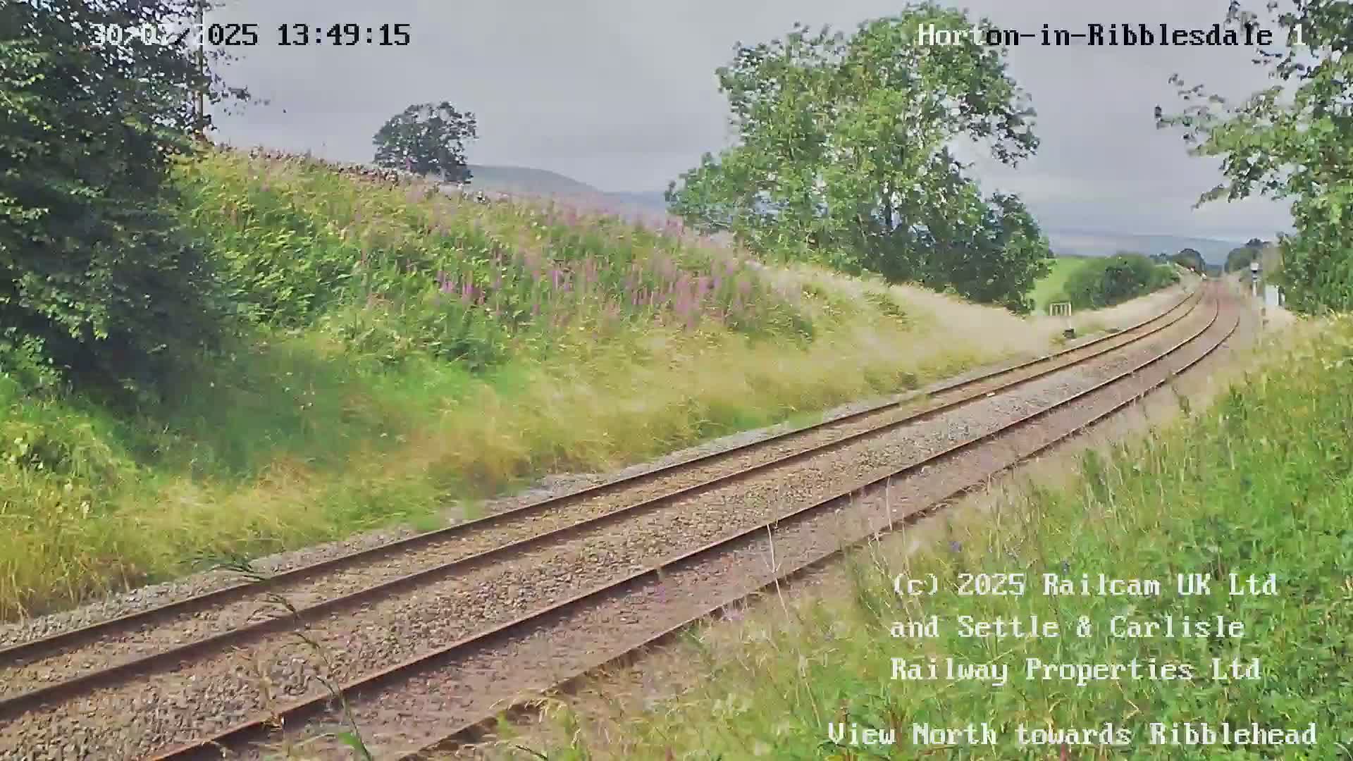 Horton-in-Ribblesdale Railway Station North Towards View  Live Cam - North Yorkshire, Yorkshire and the Humber, England, United Kingdom