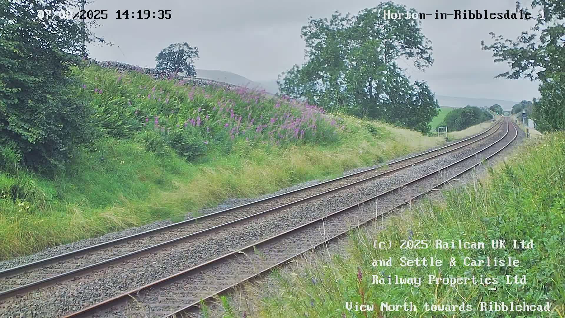 Horton-in-Ribblesdale Railway Station North Towards View  Live Cam - North Yorkshire, Yorkshire and the Humber, England, United Kingdom