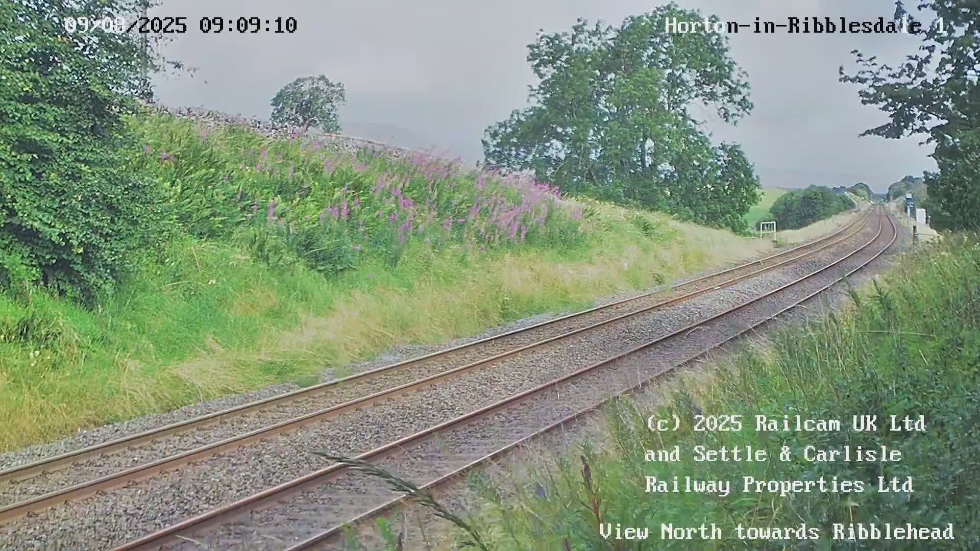 Horton-in-Ribblesdale Railway Station North Towards View  Live Cam - North Yorkshire, Yorkshire and the Humber, England, United Kingdom
