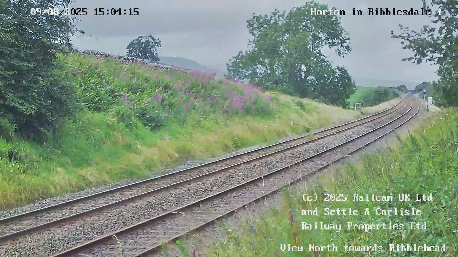 Horton-in-Ribblesdale Railway Station North Towards View  Live Cam - North Yorkshire, Yorkshire and the Humber, England, United Kingdom