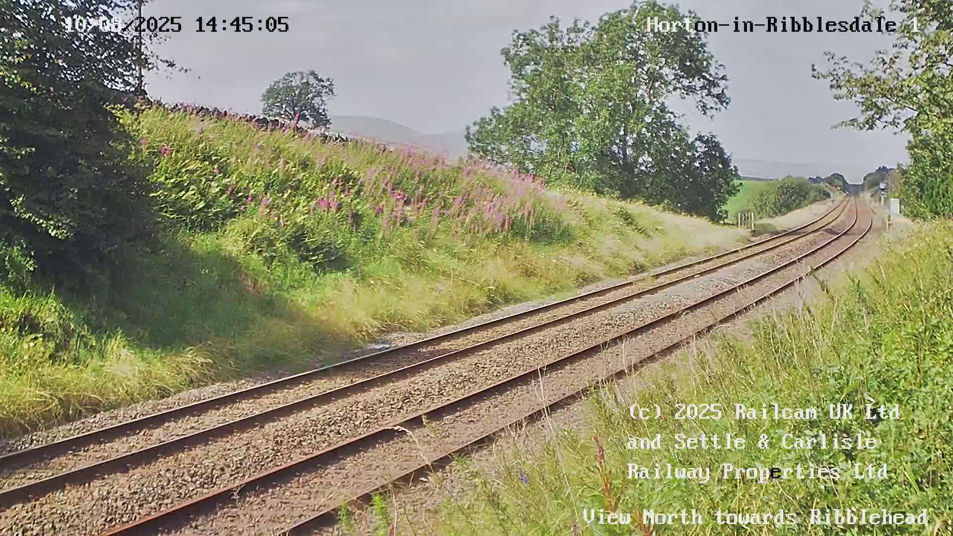 Horton-in-Ribblesdale Railway Station North Towards View  Live Cam - North Yorkshire, Yorkshire and the Humber, England, United Kingdom