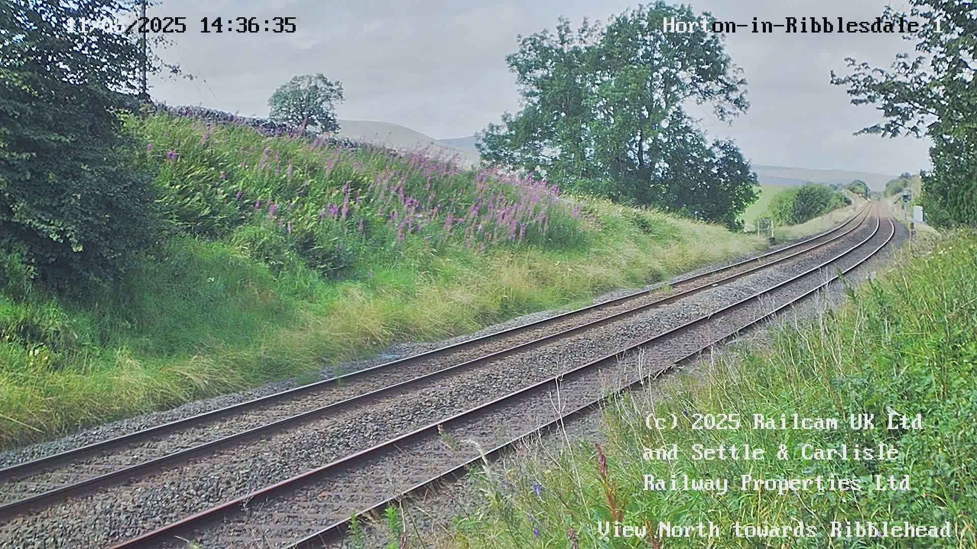 Horton-in-Ribblesdale Railway Station North Towards View  Live Cam - North Yorkshire, Yorkshire and the Humber, England, United Kingdom