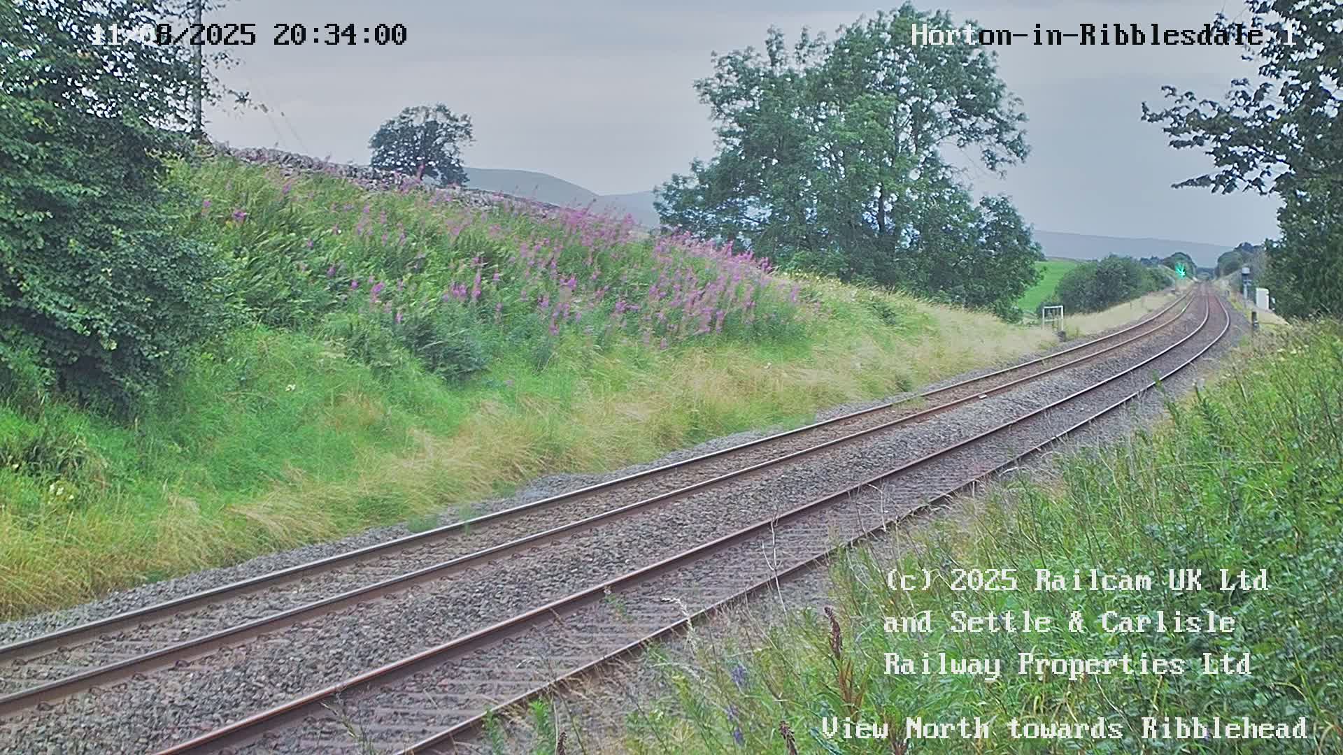 Horton-in-Ribblesdale Railway Station North Towards View  Live Cam - North Yorkshire, Yorkshire and the Humber, England, United Kingdom