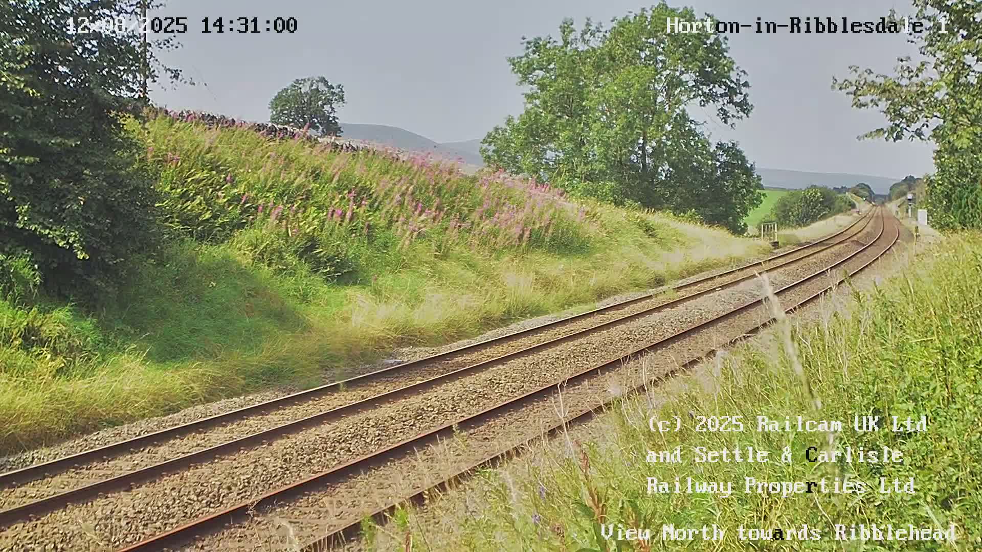 Horton-in-Ribblesdale Railway Station North Towards View  Live Cam - North Yorkshire, Yorkshire and the Humber, England, United Kingdom