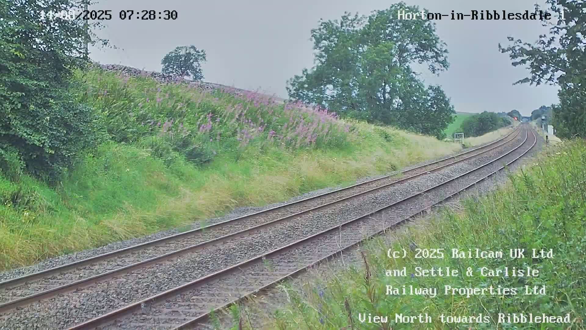 Horton-in-Ribblesdale Railway Station North Towards View  Live Cam - North Yorkshire, Yorkshire and the Humber, England, United Kingdom