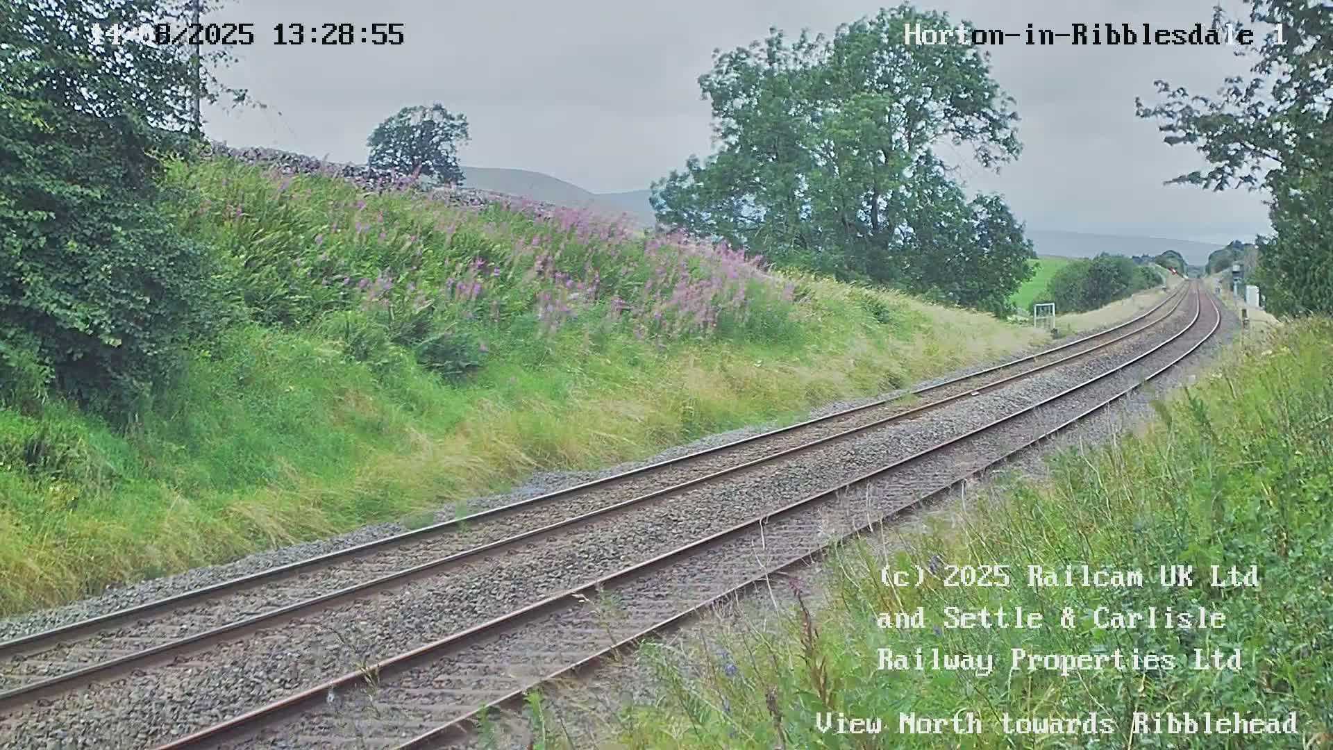 Horton-in-Ribblesdale Railway Station North Towards View  Live Cam - North Yorkshire, Yorkshire and the Humber, England, United Kingdom