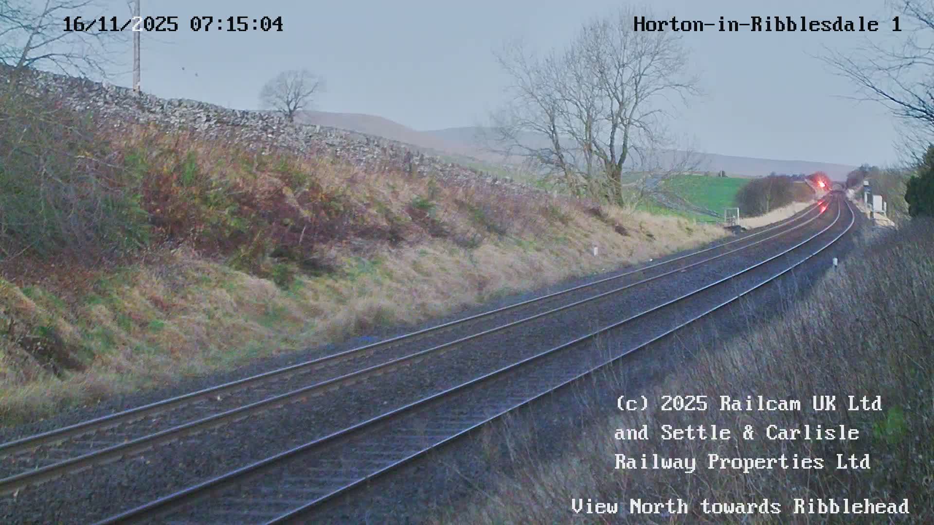 Horton-in-Ribblesdale Railway Station North Towards View  Live Cam - North Yorkshire, Yorkshire and the Humber, England, United Kingdom