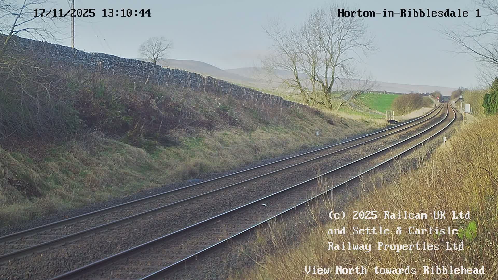 Horton-in-Ribblesdale Railway Station North Towards View  Live Cam - North Yorkshire, Yorkshire and the Humber, England, United Kingdom
