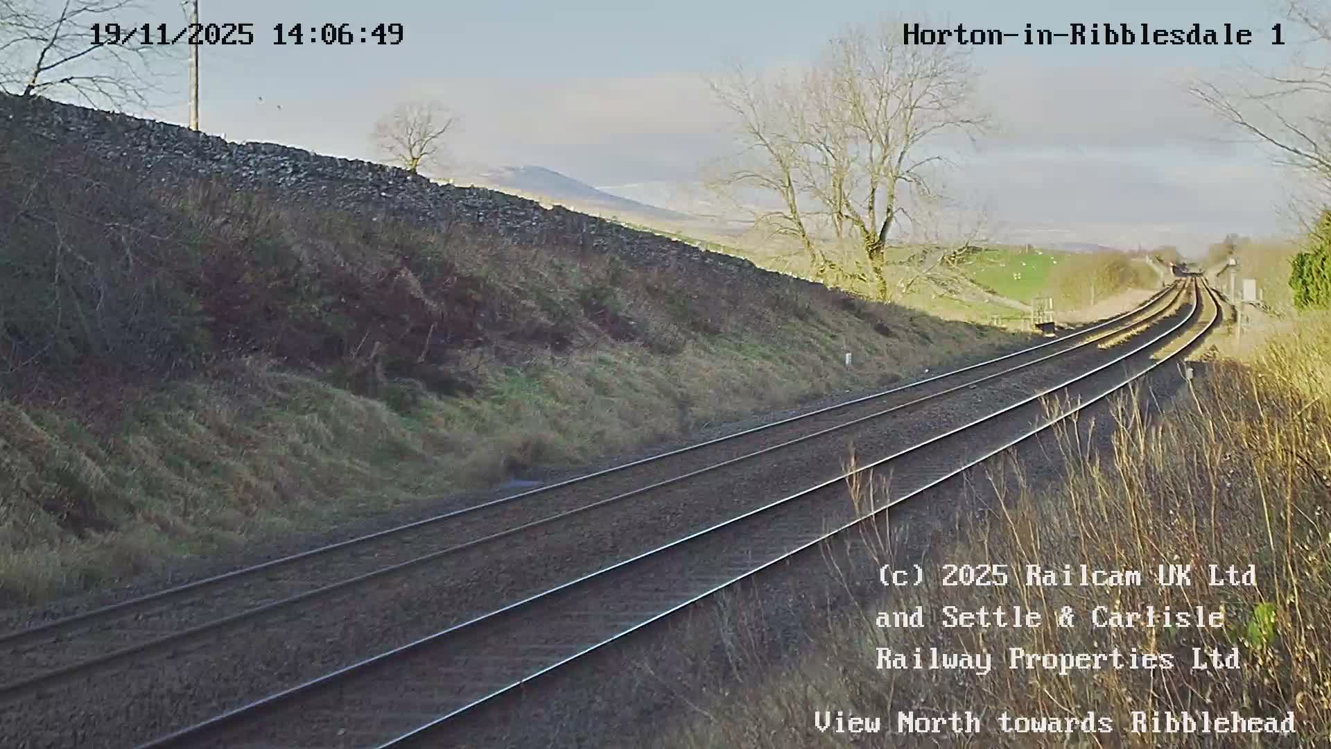 Horton-in-Ribblesdale Railway Station North Towards View  Live Cam - North Yorkshire, Yorkshire and the Humber, England, United Kingdom