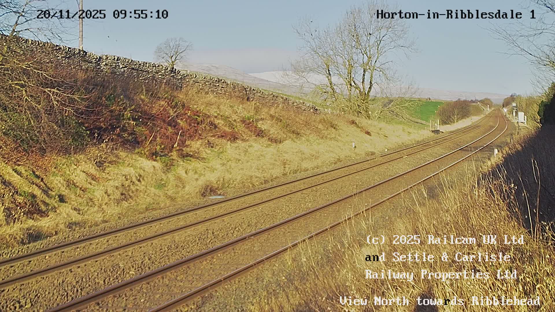 Horton-in-Ribblesdale Railway Station North Towards View  Live Cam - North Yorkshire, Yorkshire and the Humber, England, United Kingdom