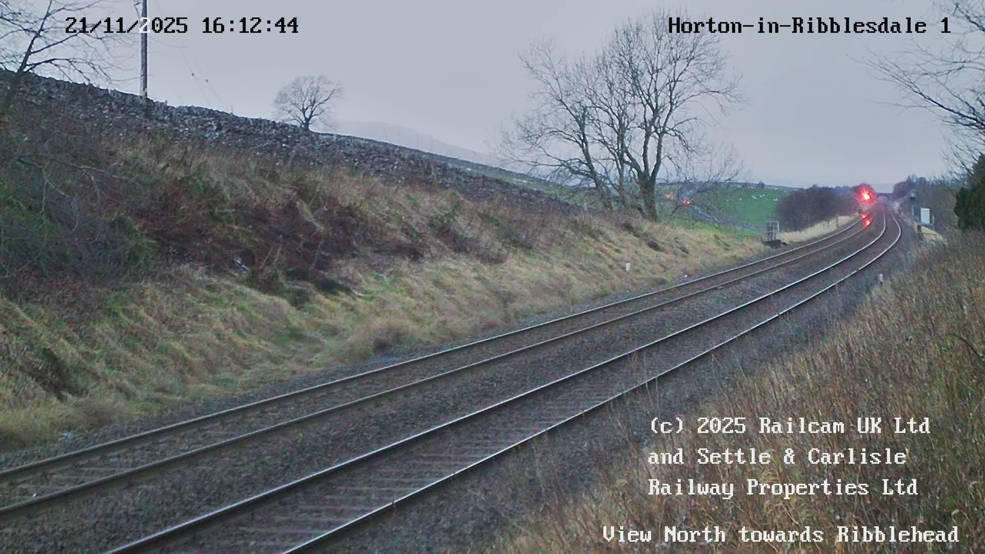 Horton-in-Ribblesdale Railway Station North Towards View  Live Cam - North Yorkshire, Yorkshire and the Humber, England, United Kingdom