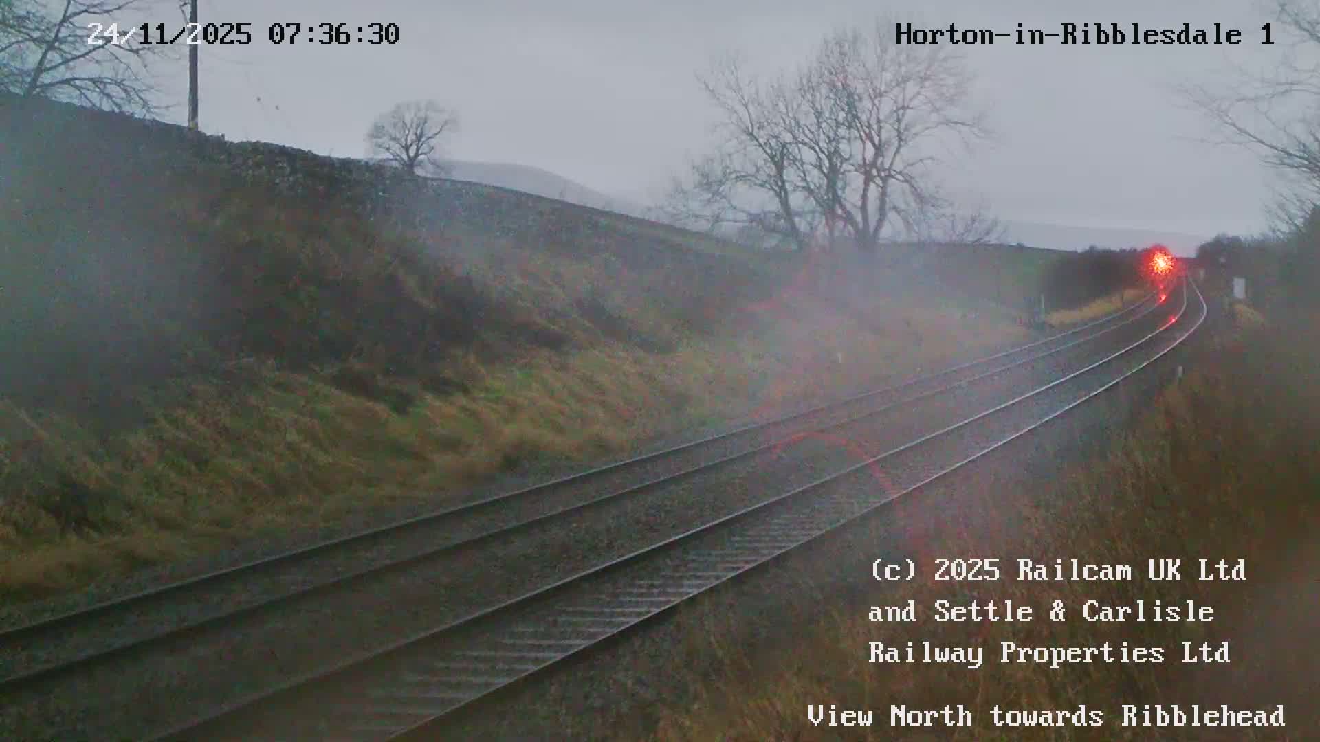 Horton-in-Ribblesdale Railway Station North Towards View  Live Cam - North Yorkshire, Yorkshire and the Humber, England, United Kingdom