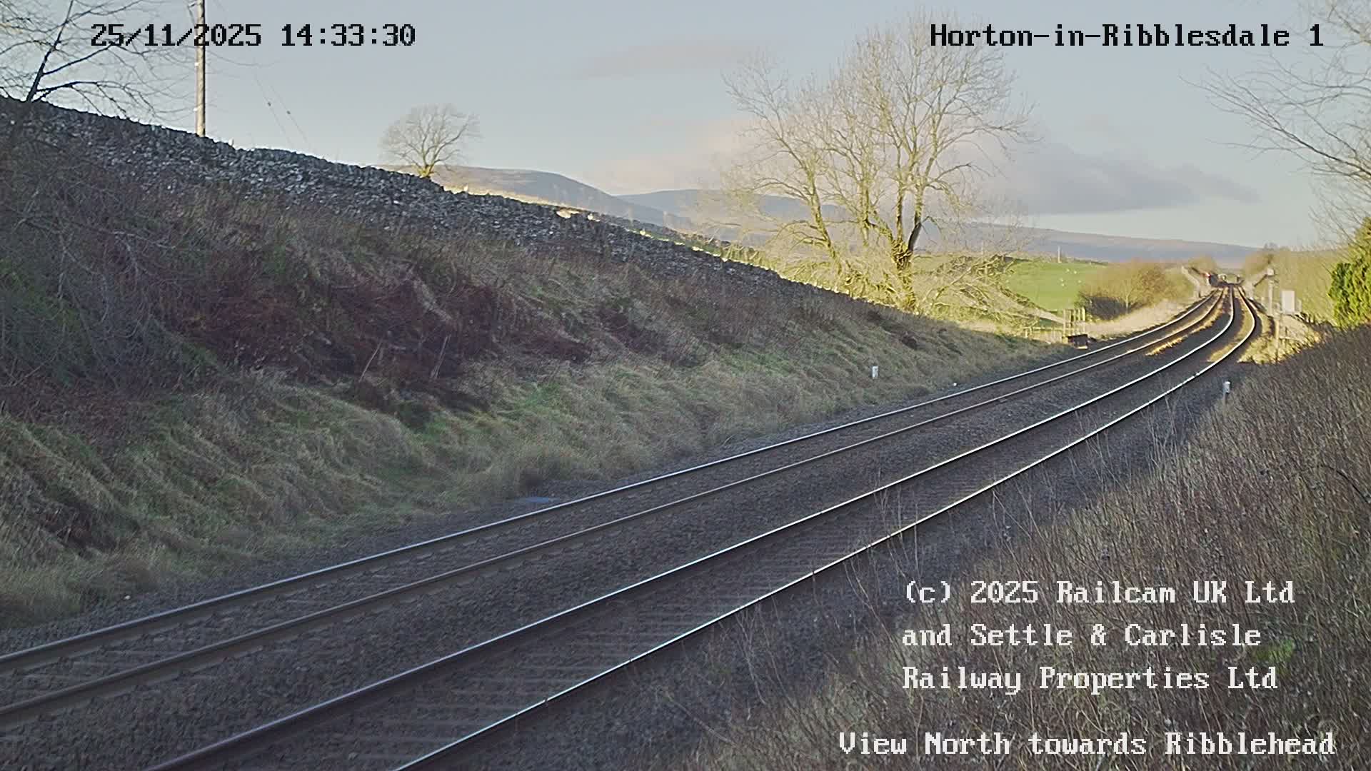 Horton-in-Ribblesdale Railway Station North Towards View  Live Cam - North Yorkshire, Yorkshire and the Humber, England, United Kingdom