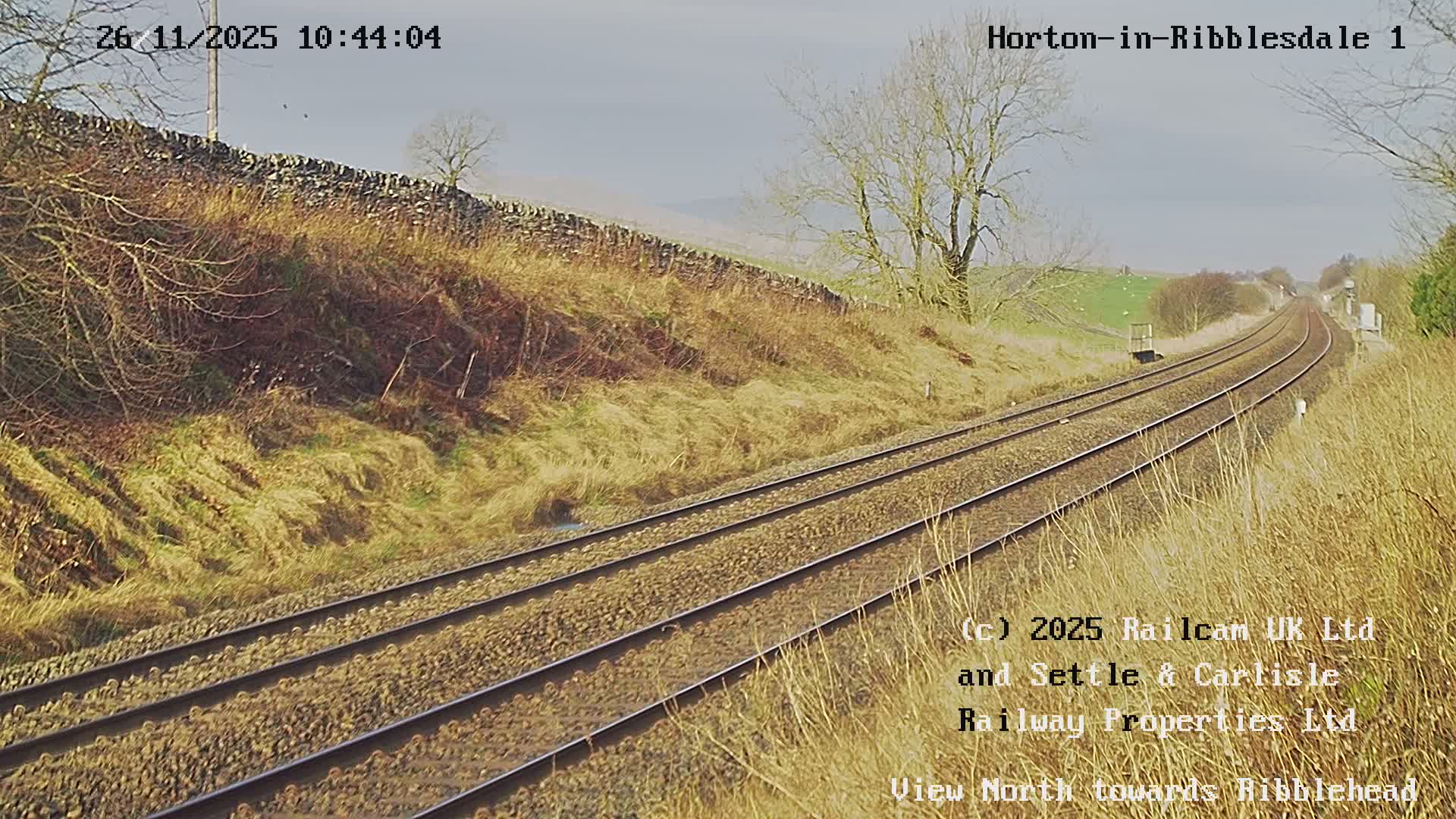 Horton-in-Ribblesdale Railway Station North Towards View  Live Cam - North Yorkshire, Yorkshire and the Humber, England, United Kingdom