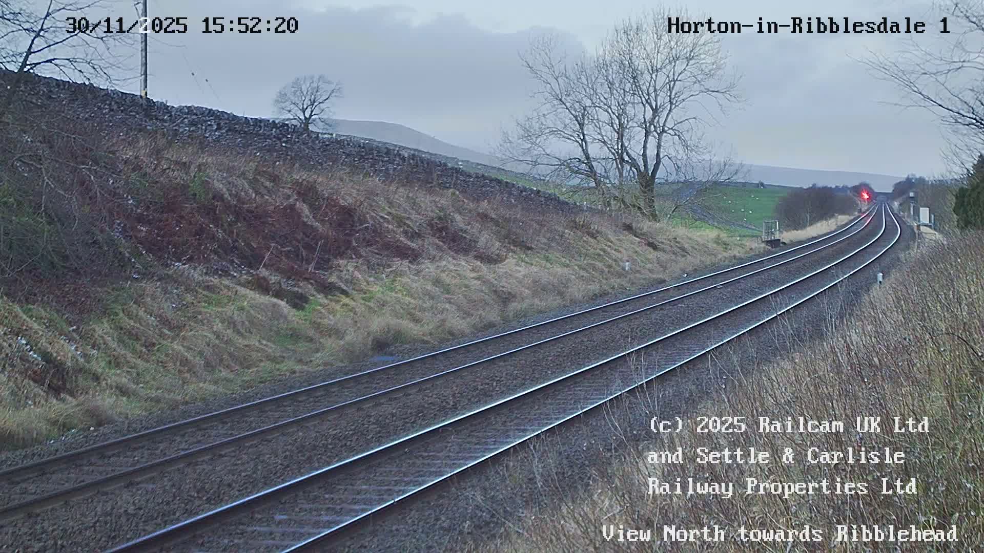 Horton-in-Ribblesdale Railway Station North Towards View  Live Cam - North Yorkshire, Yorkshire and the Humber, England, United Kingdom