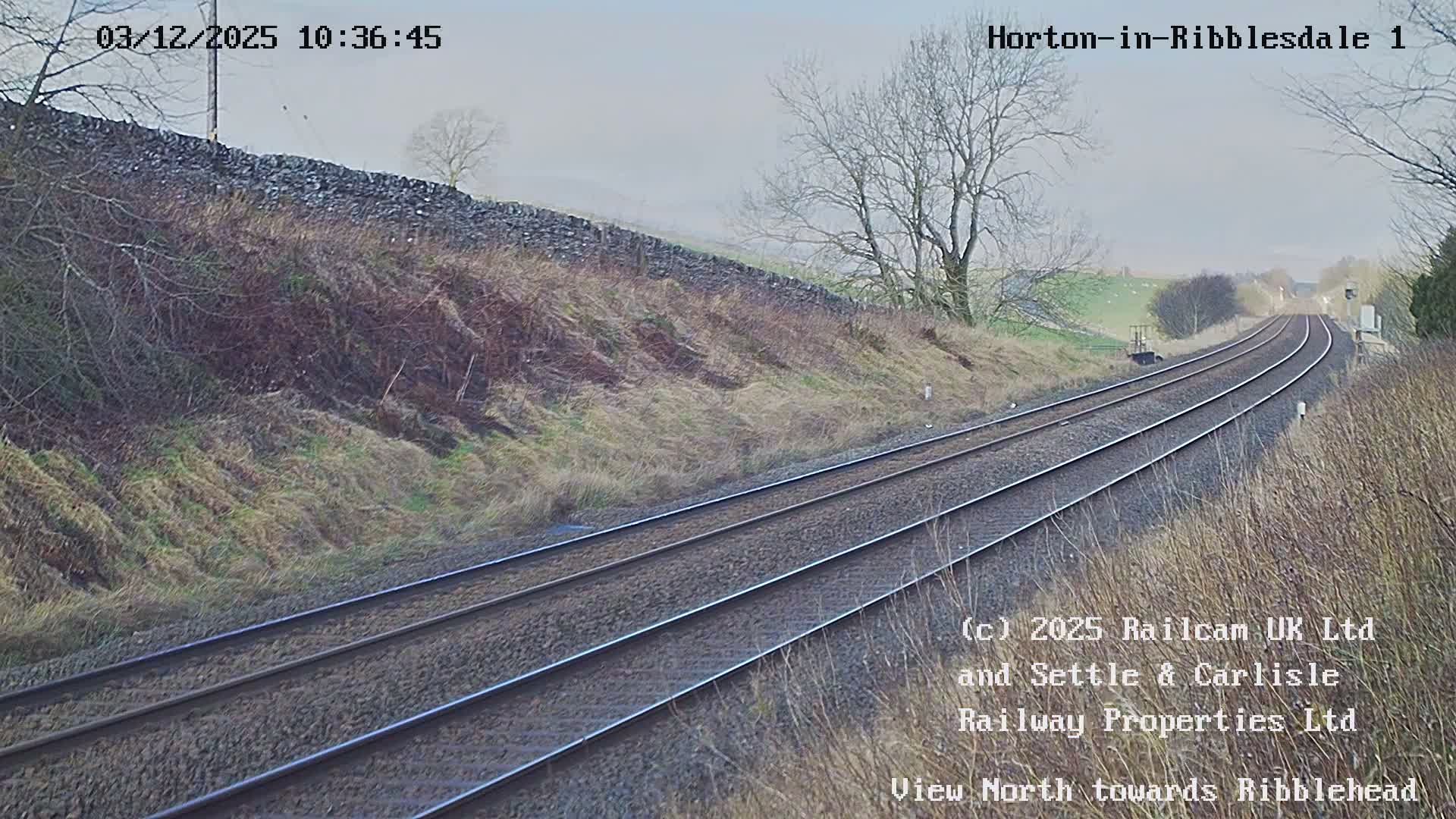 Horton-in-Ribblesdale Railway Station North Towards View  Live Cam - North Yorkshire, Yorkshire and the Humber, England, United Kingdom