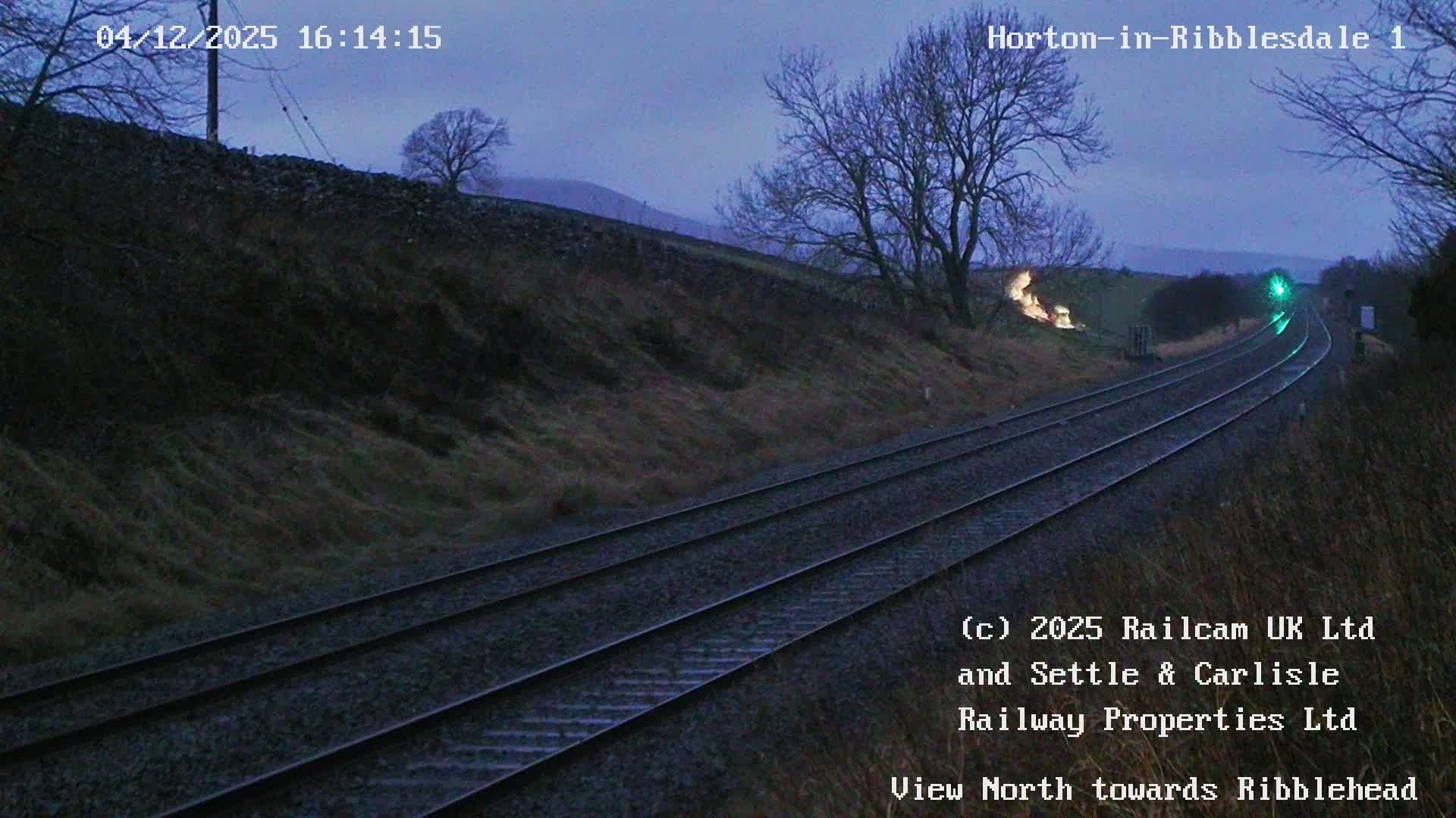Horton-in-Ribblesdale Railway Station North Towards View  Live Cam - North Yorkshire, Yorkshire and the Humber, England, United Kingdom