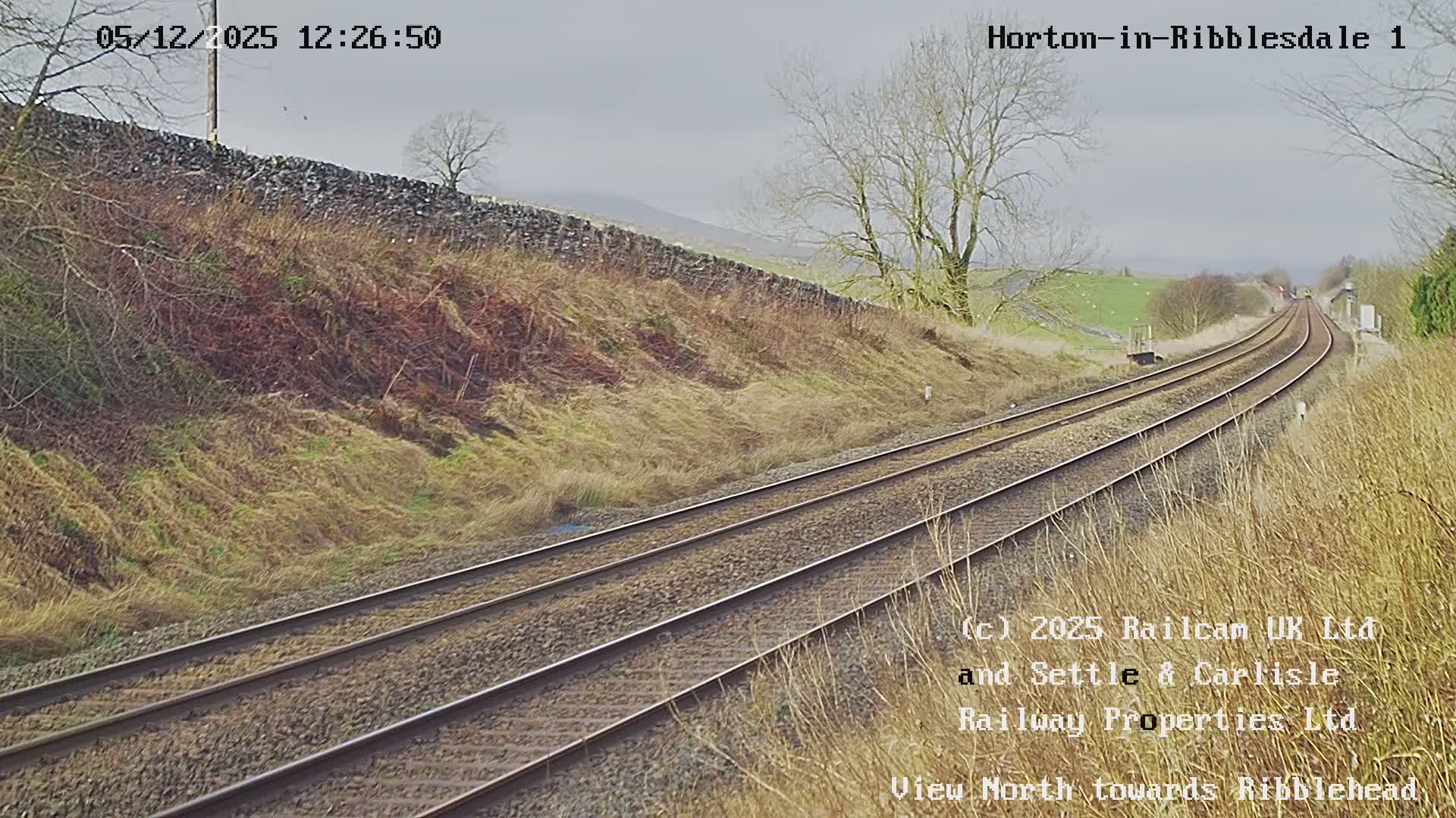 Horton-in-Ribblesdale Railway Station North Towards View  Live Cam - North Yorkshire, Yorkshire and the Humber, England, United Kingdom