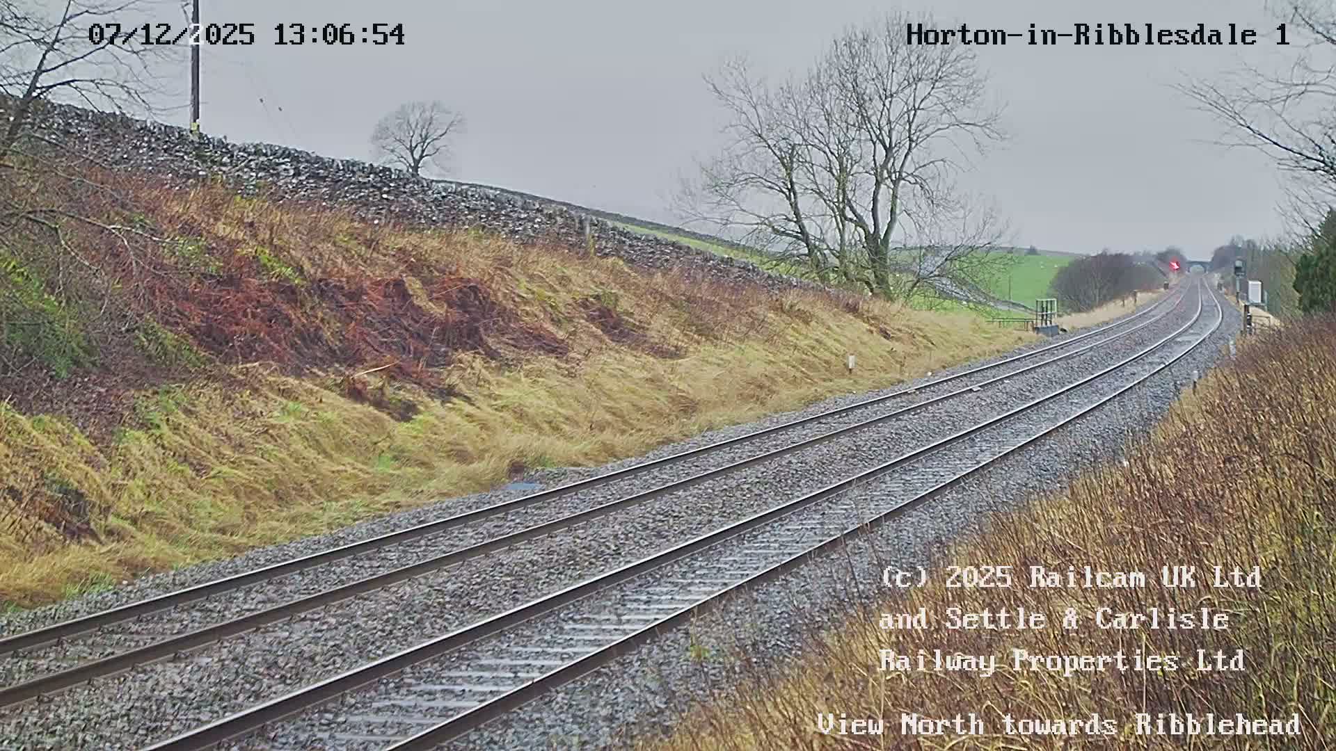Horton-in-Ribblesdale Railway Station North Towards View  Live Cam - North Yorkshire, Yorkshire and the Humber, England, United Kingdom
